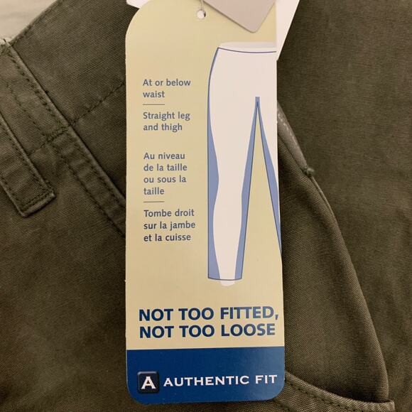 Columbia Pants Women 10 Peatmoss Green Edgewater Chino Mid Rise Straight New - Picture 5 of 9